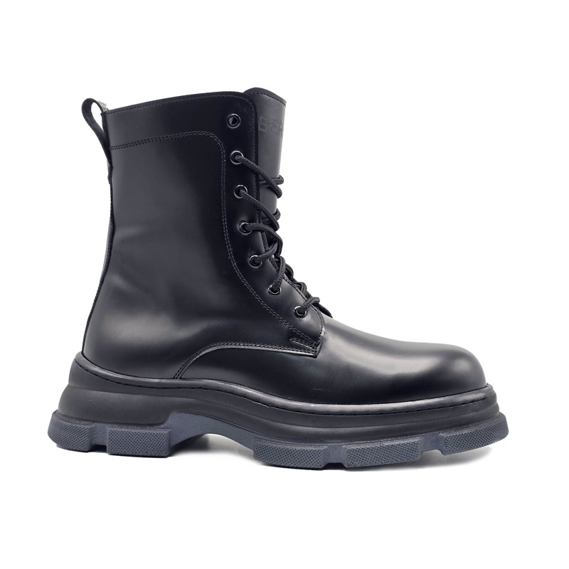 بوت مردانه مدل برشکا BERESHKA بندی بغل زیپ رنگ مشکی کد 212