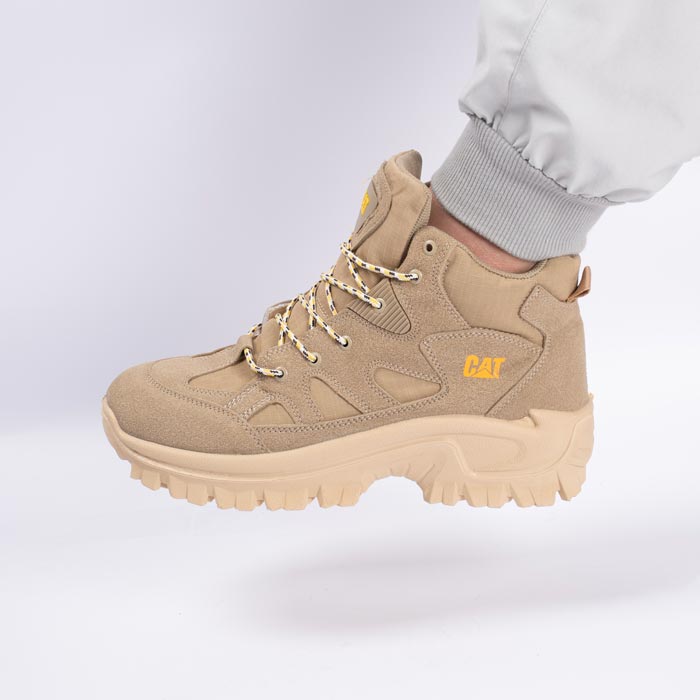 بوت و نیم بوت مردانه و زنانه ساقدار مدل caterpillar کاترپیلار رنگ خاکی کد 4823