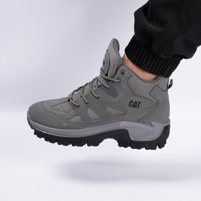 بوت و نیم بوت مردانه و زنانه ساقدار مدل caterpillar کاترپیلار رنگ طوسی کد 4718